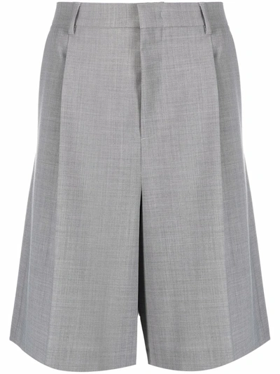 Shop A Better Mistake Pressed-crease Knee-length Tailored Shorts In Grau