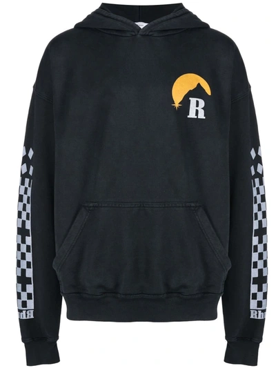 Shop Rhude Moonlight Logo Hoodie In Schwarz