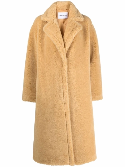Stand Studio Maria Faux-fur Coat In Gelb