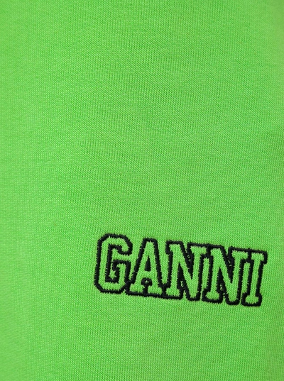 Shop Ganni Software Isoli Jogger In Organic Green Jersey