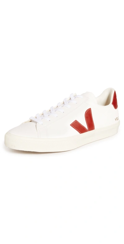 Shop Veja Campo Sneakers In Extra-white/rouille