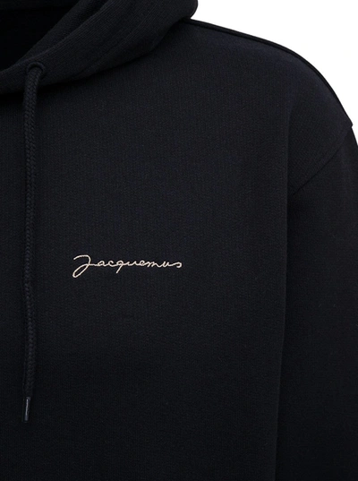 Shop Jacquemus Le Sweatshirt Brodé In Black
