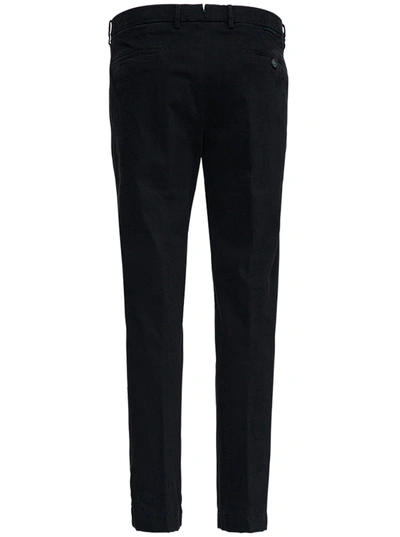 Shop Berwich Black Cotton Tailored Pants
