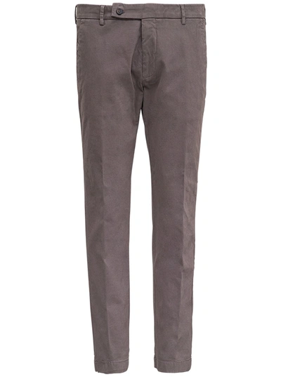 Shop Berwich Grey Cotton Tailored Pants