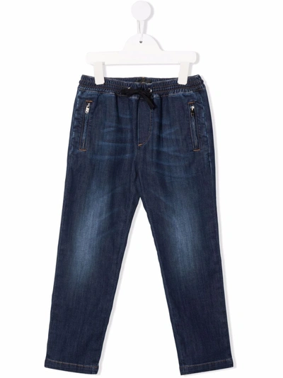 Shop Dolce & Gabbana Mid-rise Slim-fit Jeans In Blue