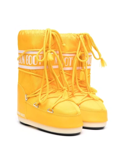 Shop Moon Boot Lace-up S In Yellow