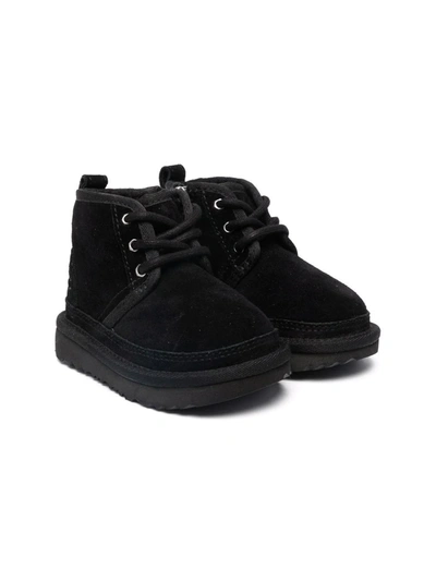 Ugg Neumel Ii Logo-print Suede And Shearling Ankle Boots 2-7 Years In Black