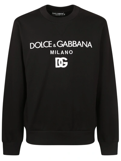 Shop Dolce & Gabbana Cotton Sweatshirt In Black