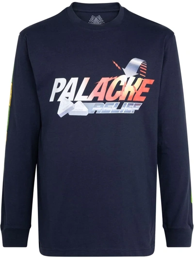 Shop Palace Palache Long-sleeve T-shirt In Blue