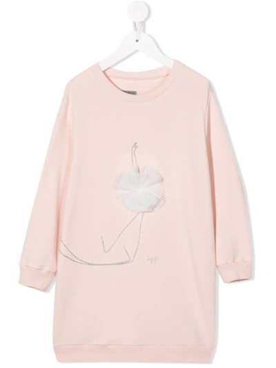 Shop Il Gufo Embroidered-detail Jumper Dress In Pink