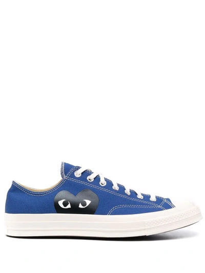 Shop Comme Des Garçons Play X Converse Chuck Taylor Low-top Sneakers In Blue