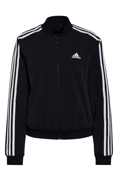 Shop Adidas Originals Essentials 3-stripes Track Jacket In Black/white