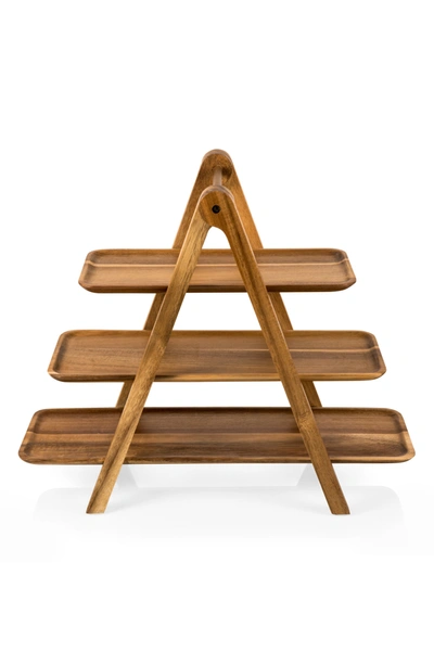 Shop Toscana Tiered Serving Ladder In Brown