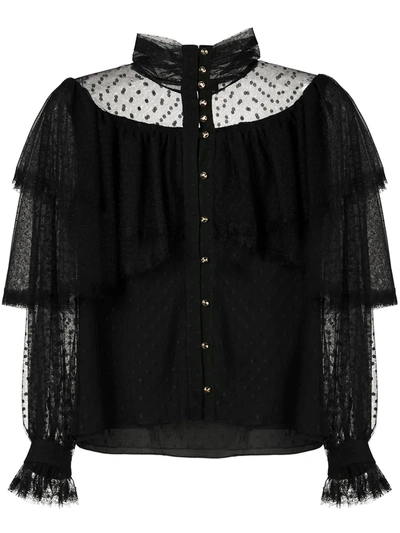 Olympiah Campolina Long Sleeves Shirt In Schwarz