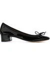 Repetto Black Patent Camille Heels In Black