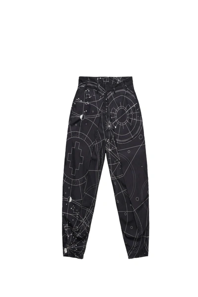Marcelo Burlon County Of Milan All Over Astral Pleated Chinos In Black