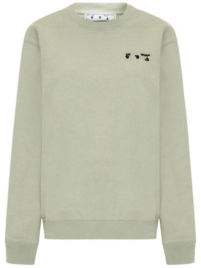 OFF-WHITE™, Sage green Women's Sweatshirt