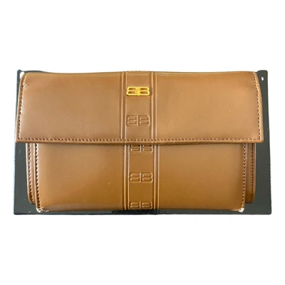 Pre-owned Balenciaga Leather Wallet In Camel