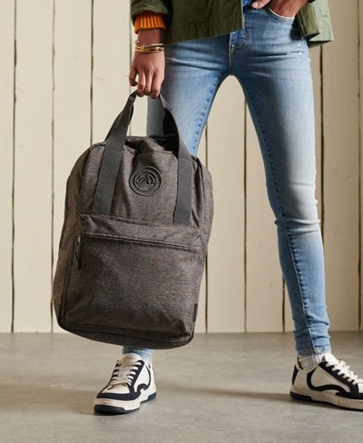 Shop Superdry Men's Essential Top Handle Backpack Dark Grey Size: 1size