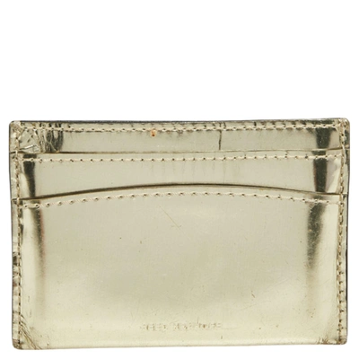 Pre-owned Reed Krakoff Metallic Gold Leather Card Holder