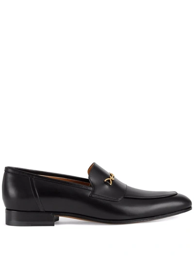 Shop Gucci Interlocking-g Horsebit-detail Loafers In Black