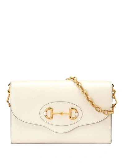 Shop Gucci Horsebit-detail Shoulder Bag In White