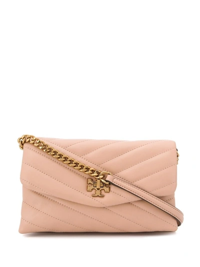Shop Tory Burch Devon Sand Pink Kira Quilted Crossbody Bag