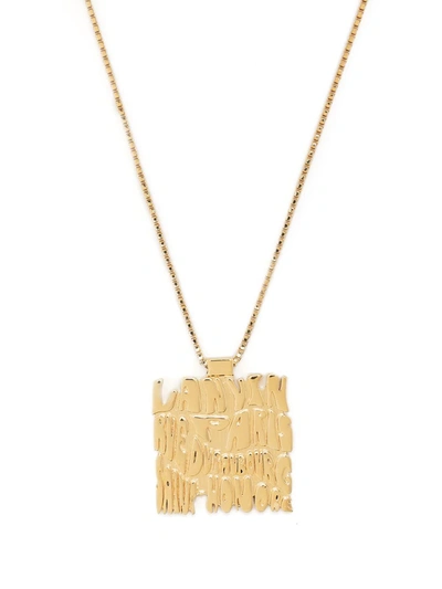 ik ben verdwaald cafetaria Controversieel Lanvin Logo Address Pendant Necklace In Gold | ModeSens