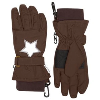 Shop Mini A Ture Dark Choco Celio Gloves In Brown