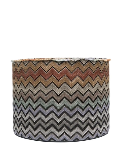 Shop Missoni Zig-zag Print Stool In Nude