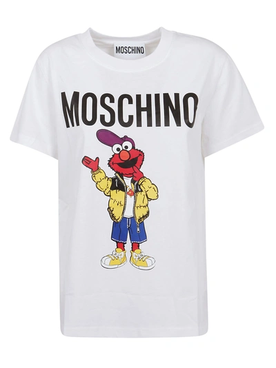 Shop Moschino X Sesame Street Elmo Printed T In White