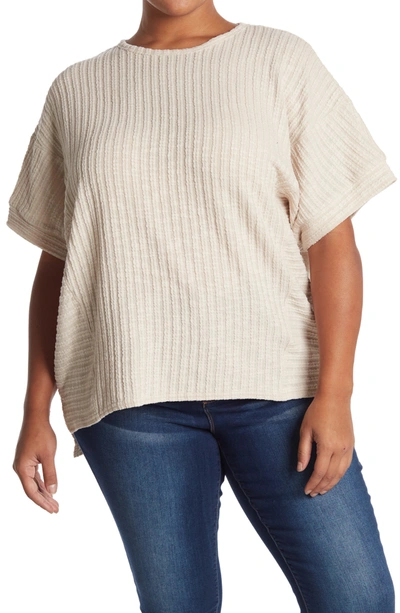 Shop Melloday Dolman Sleeve Ribbed Knit Top In Eggshell