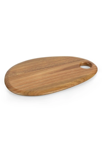 Shop Picnic Time Pebble Shaped Acacia Serving Board In Brown
