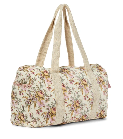 Shop Louise Misha Baby Vaeva Floral Cotton Changing Bag In White