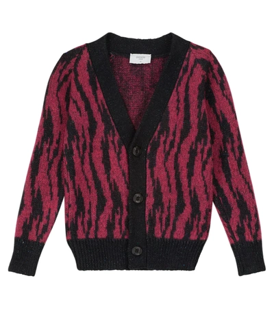 Paade Mode Wool And Cotton-blend Cardigan In Black