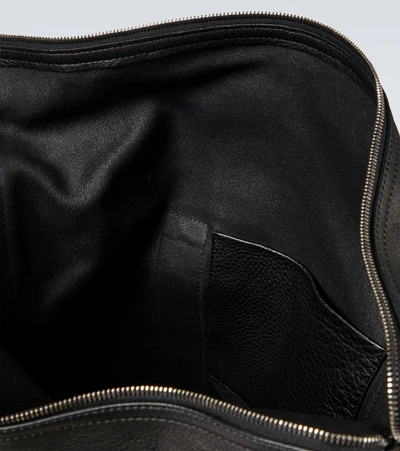 Shop Rick Owens Trolley Leather Trunk Bag In Black