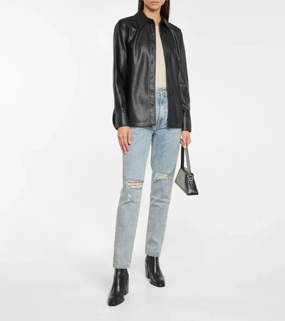Slvrlake Beatnik High-rise Distressed Jeans In Blue