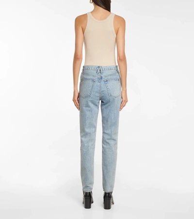 Shop Slvrlake Beatnik High-rise Distressed Jeans In Blue