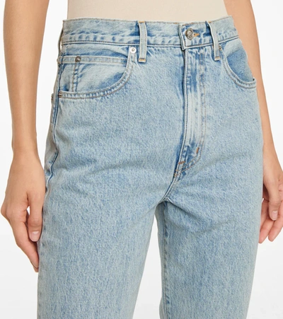 Slvrlake Beatnik High-rise Distressed Jeans In Blue
