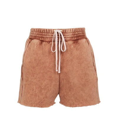 Shop Les Tien Yacht Cotton Shorts In Brown