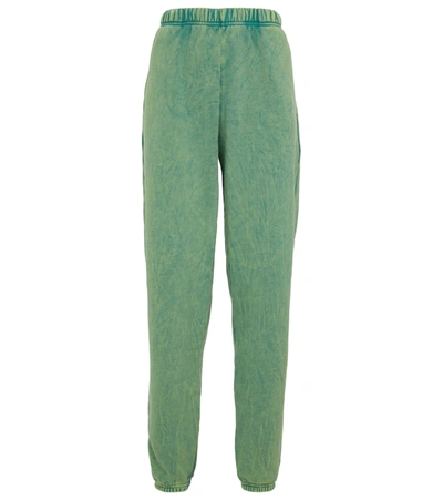 Shop Les Tien Cotton Fleece Sweatpants In Green