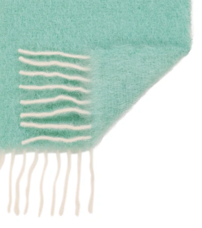 Shop Loewe Fringed Wool-blend Scarf In Multicoloured