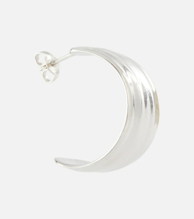 Shop Loewe Sterling Silver Demi-hoop Earrings
