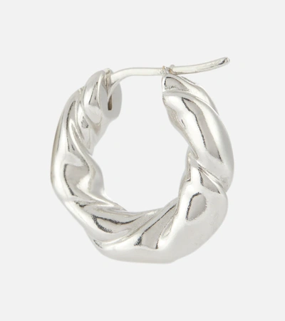 Loewe Twisted Sterling Silver Hoop Earrings In Silver