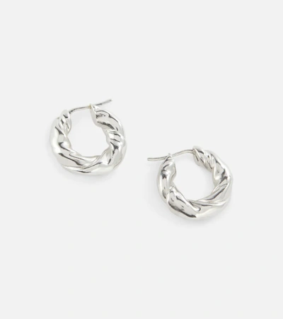 Shop Loewe Twisted Sterling Silver Hoop Earrings