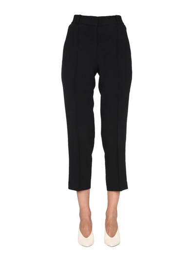 Shop Michael Michael Kors Cropped Trousers In Black