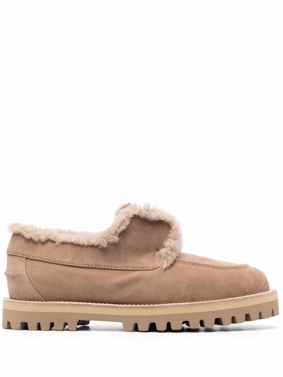 Shop Le Silla Yacht Suede Loafers In Neutrals