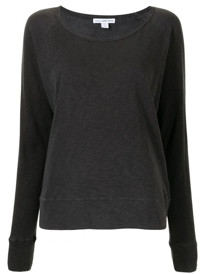 Shop James Perse Vintage Fleece Sweatshirt In Grey