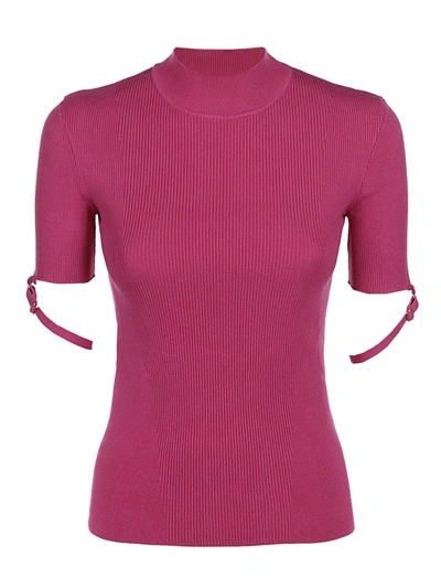 Shop Jacquemus Torre Rib Knit T In Pink