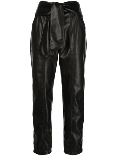 Shop Jonathan Simkhai Tessa Faux-leather Trousers In Schwarz